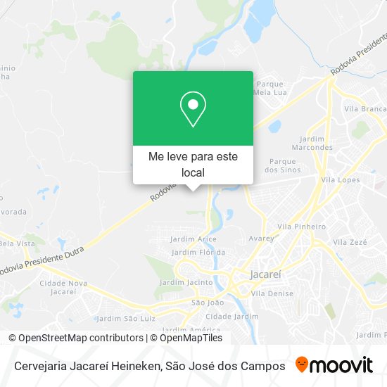 Cervejaria Jacareí Heineken mapa