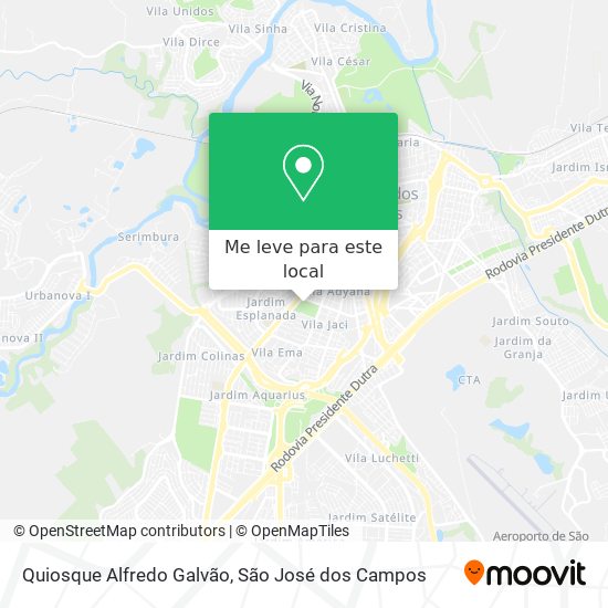 Quiosque Alfredo Galvão mapa