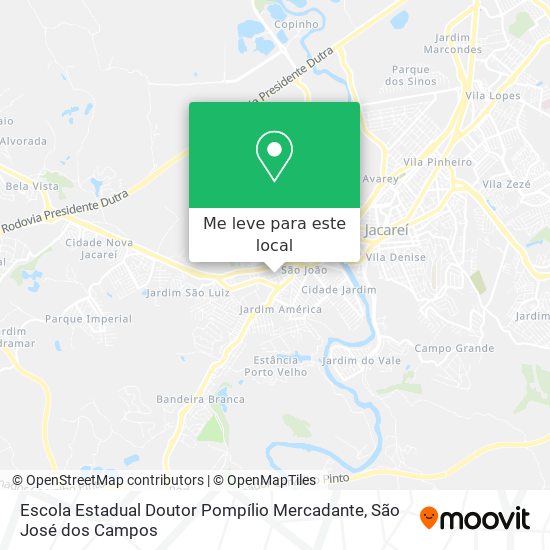 Escola Estadual Doutor Pompílio Mercadante mapa