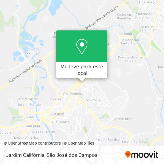 Jardim Califórnia mapa