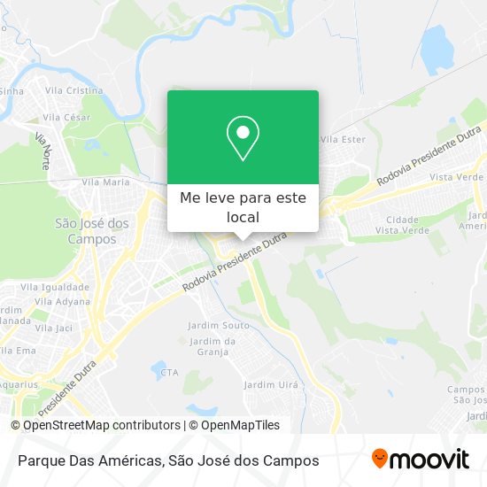 Parque Das Américas mapa