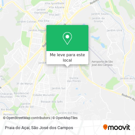 Praia do Açaí mapa
