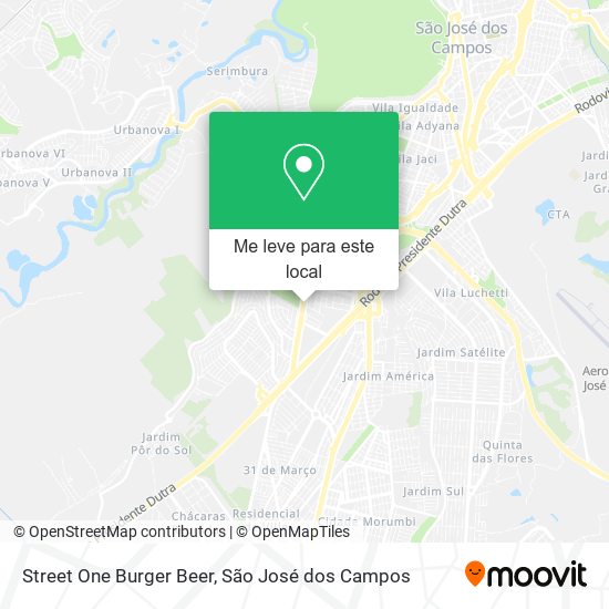 Street One Burger Beer mapa