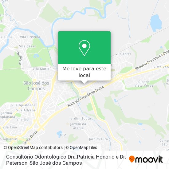 Consultório Odontológico Dra.Patrícia Honório e Dr. Peterson mapa