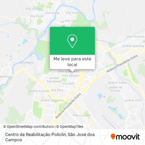 Centro de Reabilitação Policlin mapa