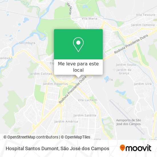 Hospital Santos Dumont mapa
