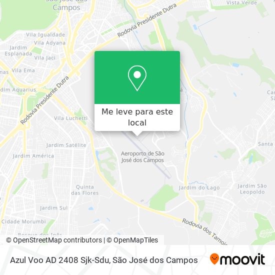 Azul Voo AD 2408 Sjk-Sdu mapa