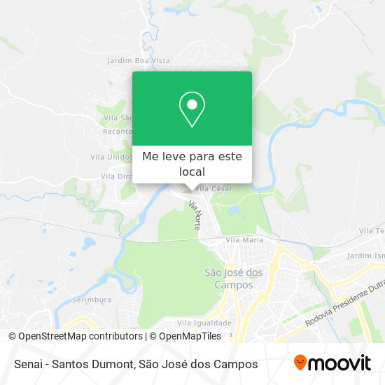 Senai - Santos Dumont mapa