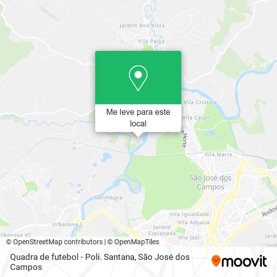 Quadra de futebol - Poli. Santana mapa