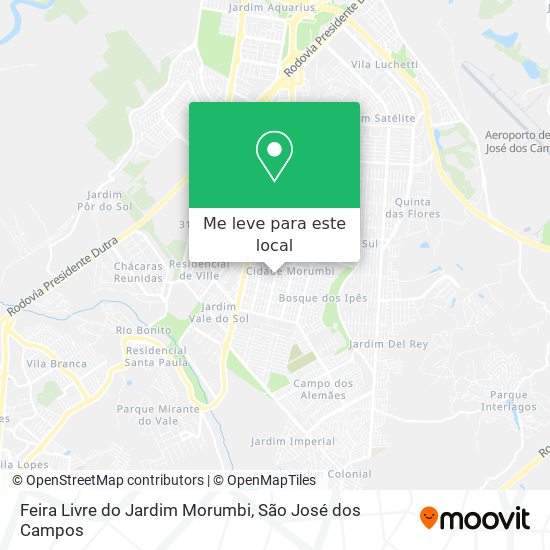 Feira Livre do Jardim Morumbi mapa