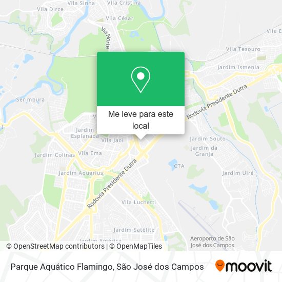 Parque Aquático Flamingo mapa