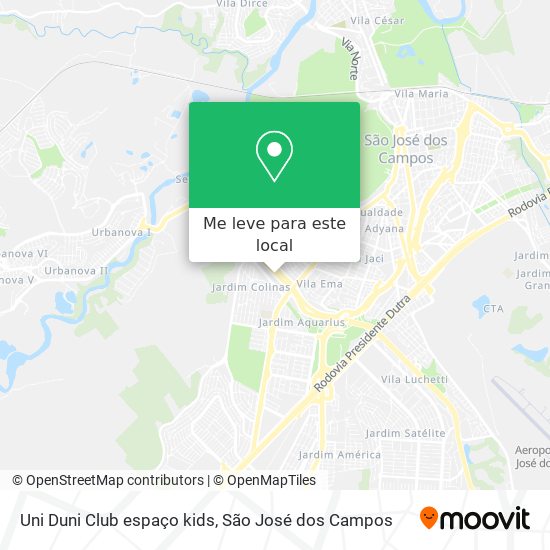 Uni Duni Club espaço kids mapa