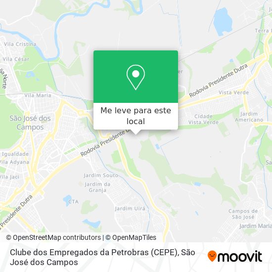 Clube dos Empregados da Petrobras (CEPE) mapa