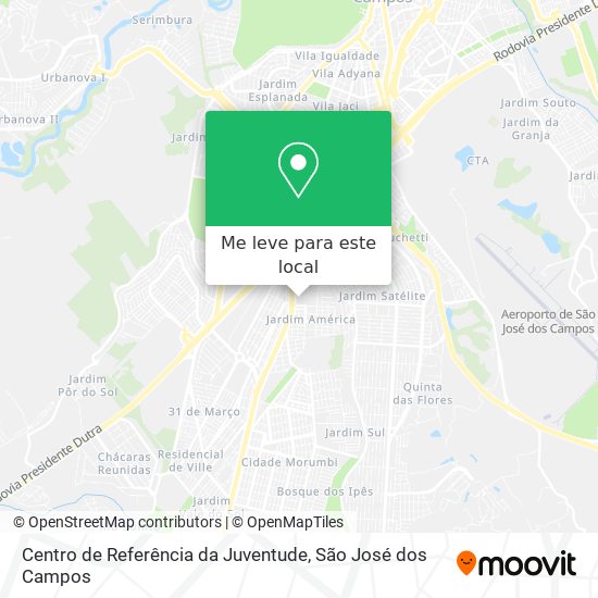 Centro de Referência da Juventude mapa