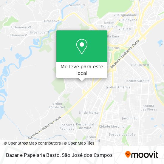 Bazar  e Papelaria Basto mapa