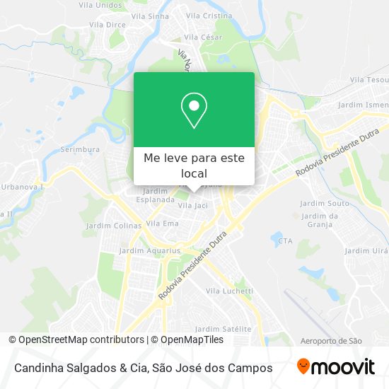 Candinha Salgados & Cia mapa
