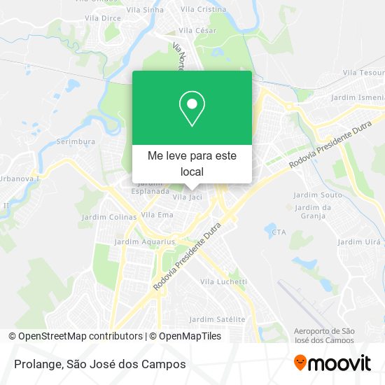 Prolange mapa