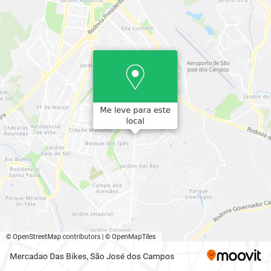 Mercadao Das Bikes mapa