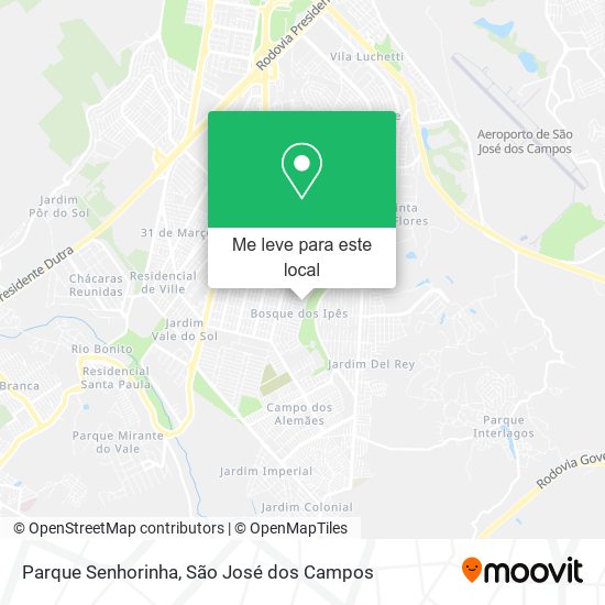 Parque Senhorinha mapa