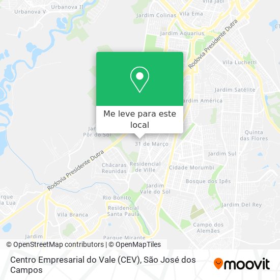 Centro Empresarial do Vale (CEV) mapa