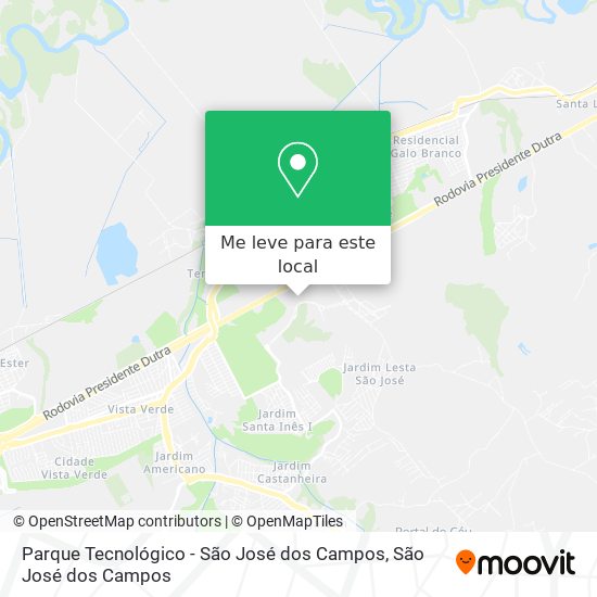 Parque Tecnológico - São José dos Campos mapa