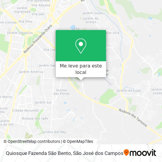Quiosque Fazenda São Bento mapa