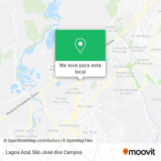 Lagoa Azul mapa