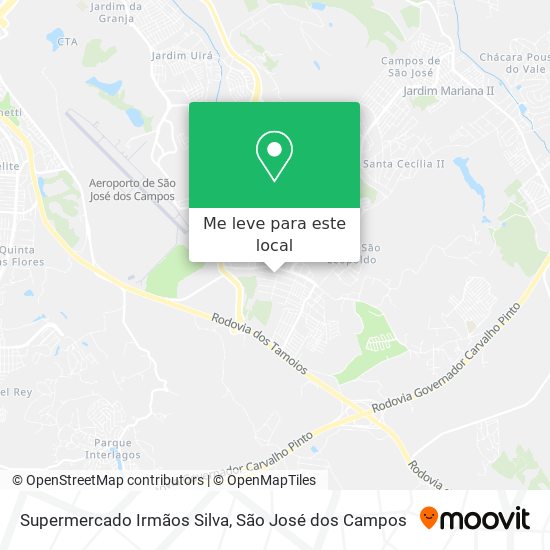 Supermercado Irmãos Silva mapa
