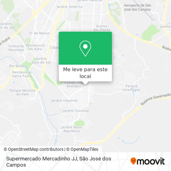 Supermercado Mercadinho JJ mapa