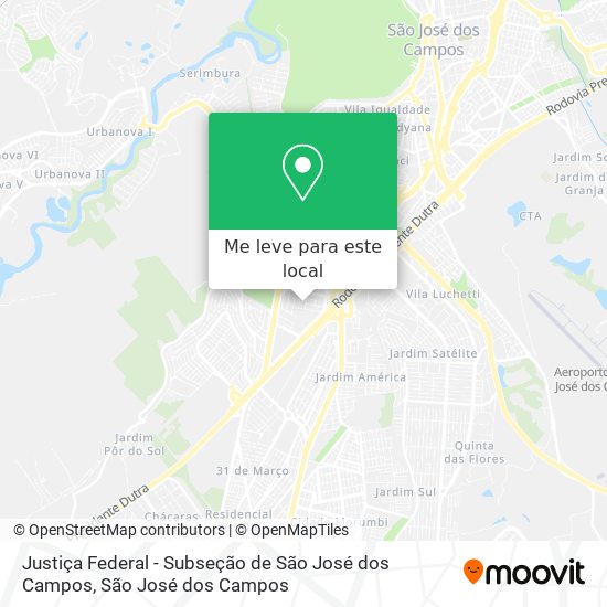 Justiça Federal - Subseção de São José dos Campos mapa