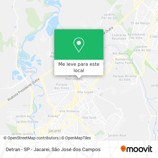 Detran - SP - Jacarei mapa