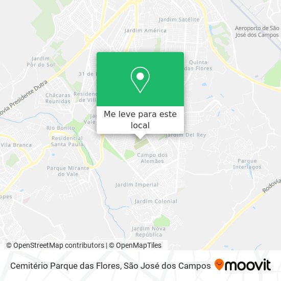 Cemitério Parque das Flores mapa