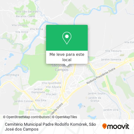 Cemitério Municipal Padre Rodolfo Komórek mapa