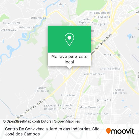 Centro De Convivência Jardim das Indústrias mapa