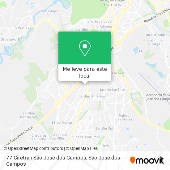 77 Ciretran São José dos Campos mapa