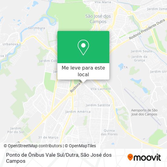 Ponto de Ônibus Vale Sul/Dutra mapa
