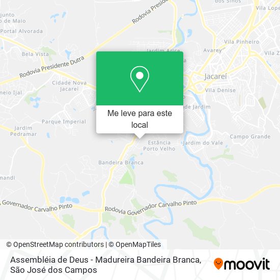 Assembléia de Deus - Madureira Bandeira Branca mapa