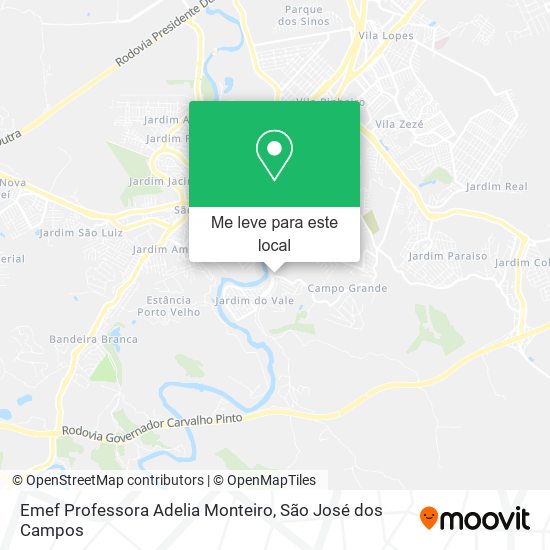 Emef Professora Adelia Monteiro mapa