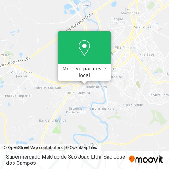 Supermercado Maktub de Sao Joao Ltda mapa