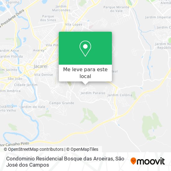 Condominio Residencial Bosque das Aroeiras mapa