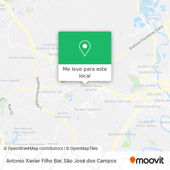 Antonio Xavier Filho Bar mapa