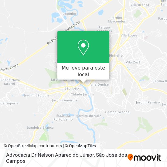 Advocacia Dr Nelson Aparecido Júnior mapa
