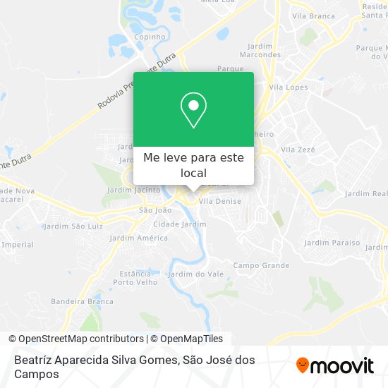 Beatríz Aparecida Silva Gomes mapa