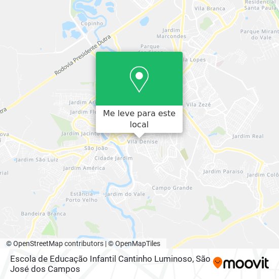 Escola de Educação Infantil Cantinho Luminoso mapa