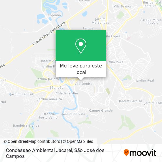 Concessao Ambiental Jacarei mapa
