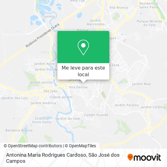 Antonina Maria Rodrígues Cardoso mapa
