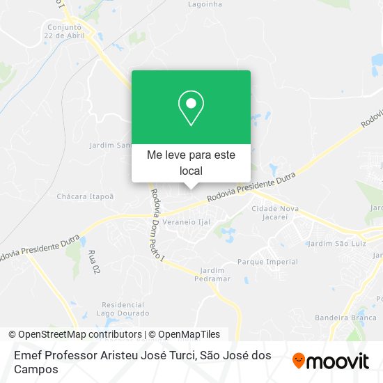 Emef Professor Aristeu José Turci mapa