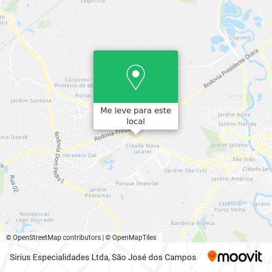 Sirius Especialidades Ltda mapa