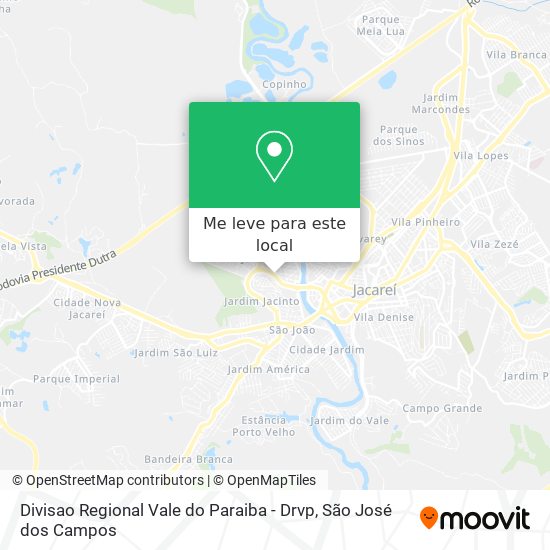 Divisao Regional Vale do Paraiba - Drvp mapa