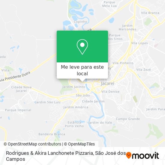 Rodrigues & Akira Lanchonete Pizzaria mapa